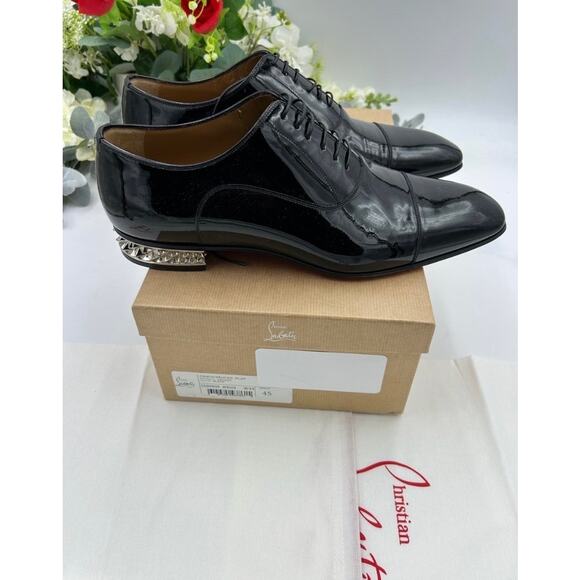 Men\'s Christian Louboutin GREGGYROCKS patent leather spiked Oxford\'s size 45 main image 5